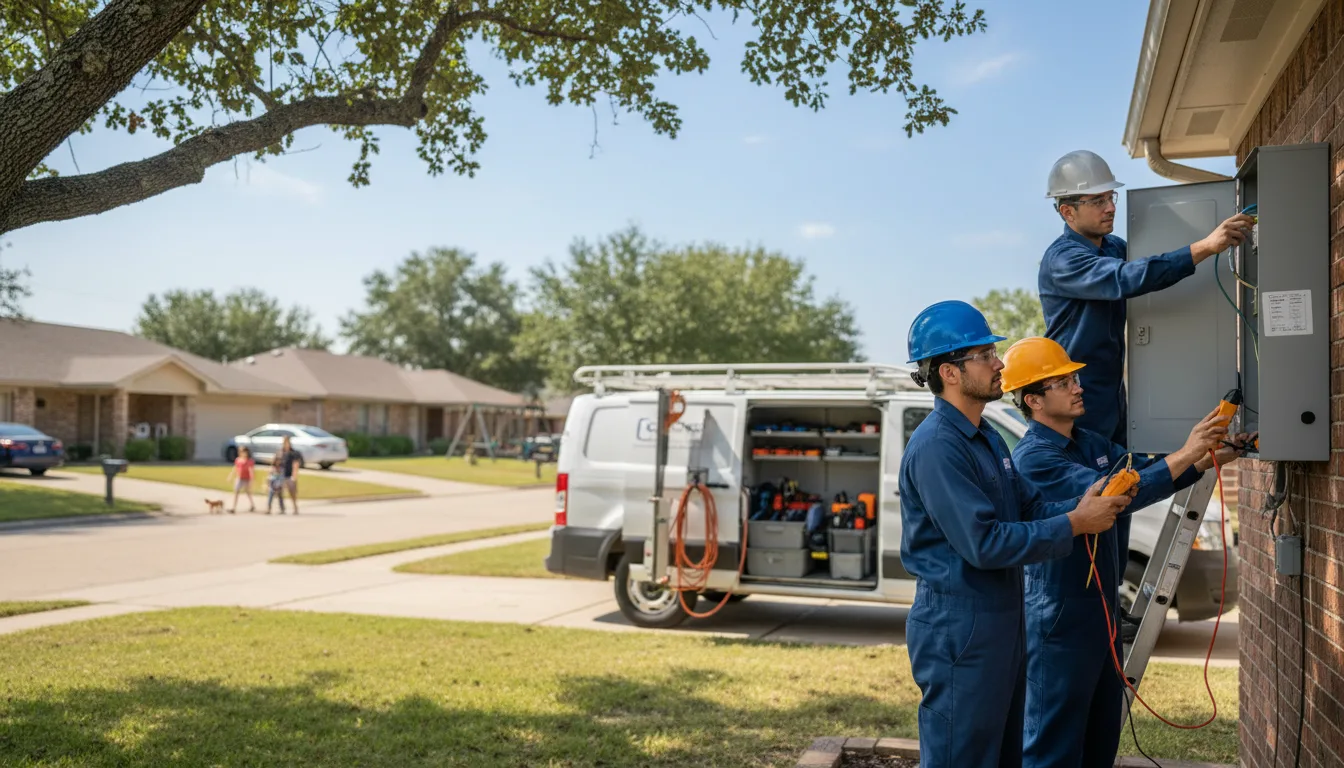 Certified electrician providing emergency electrical services in Cumbola, PA